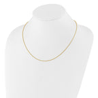 Sterling Silver Gold-plated Adjustable 1.2mm D/C Rope Chain