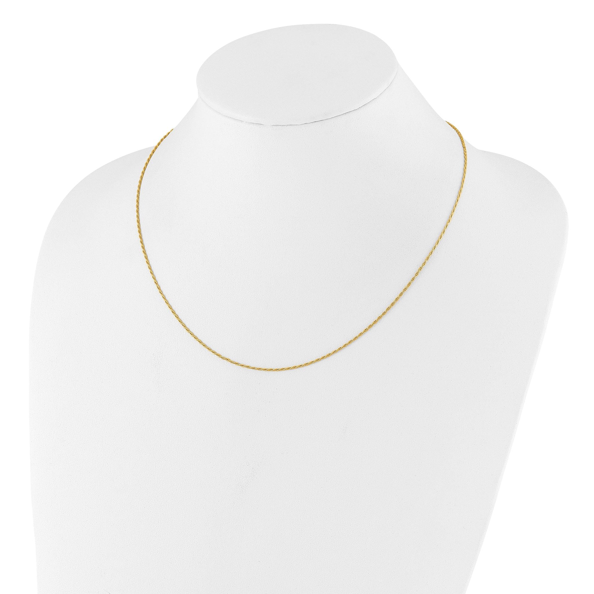 Sterling Silver Gold-plated Adjustable 1.2mm D/C Rope Chain