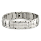 Stainless Steel Brushed and Polished Link Bracelet for Men