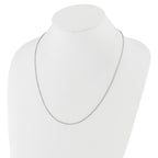 Sterling Silver RH-plated Adjustable 1.25mm Round Box Chain