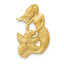 14K Gold Diamond-Cut Mermaid Pendant with Open-Back Design