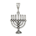 Sophia Jewelers Sterling Silver Antiqued Menorah Charm Vintage Inspired