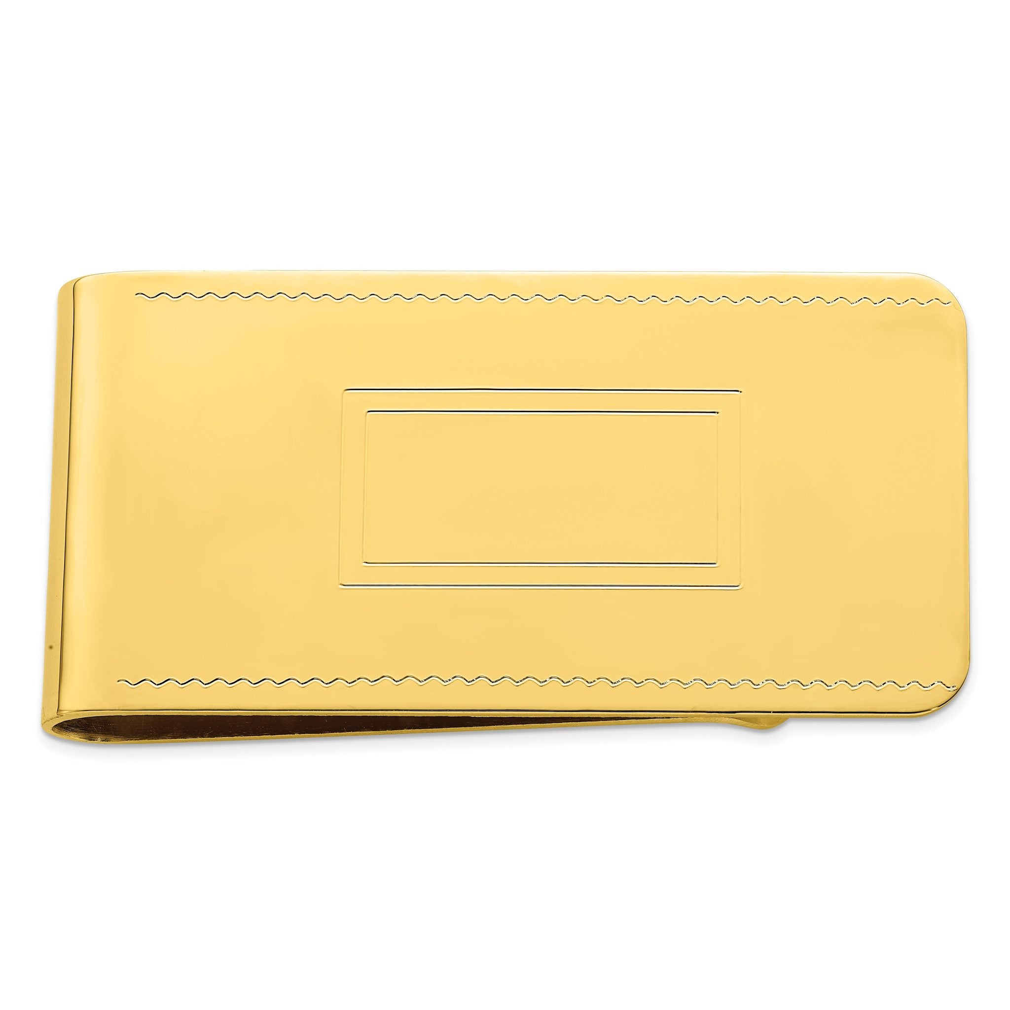 Gold-plated Kelly Waters with Engraveable Area Money Clip Main image
