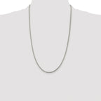 Diamond-Cut Square Franco Chain in Sterling Silver