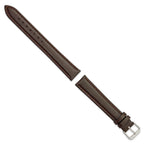 Extra-Long Smooth Leather Watch Band in Brown, 16mm