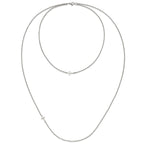 Sideways Cross Necklace in Stainless Steel, 18"