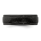 Edward Mirell Titanium Black Ti Hammered 7mm Band