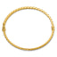 14K w/Rhodium Polished and Diamond-Cut Hinged Bangle