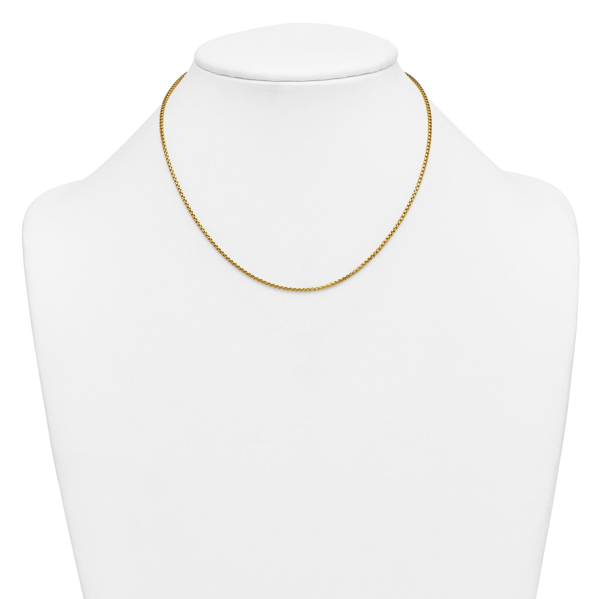 14K Gold Filled Round Venetian Box Chain Necklace in 1.8mm Width Secondary image