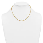 14K Gold Filled Round Venetian Box Chain Necklace in 1.8mm Width