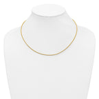 14K 1.2mm Round Satin Omega Wire Necklace