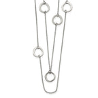 Chisel Stainless Steel Polished with Circles 2-Strand 31 inch Necklace