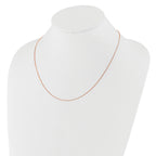 14 Karat Rose Gold Adjustable .8mm Box Chain
