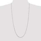 8-Sided Box Chain Necklace in Sterling Silver, 1mm