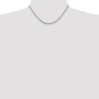 Beveled Oval Cable Chain Necklace in Sterling Silver