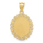 14K Gold Aquarius Zodiac Pendant with Polished Satin Finish