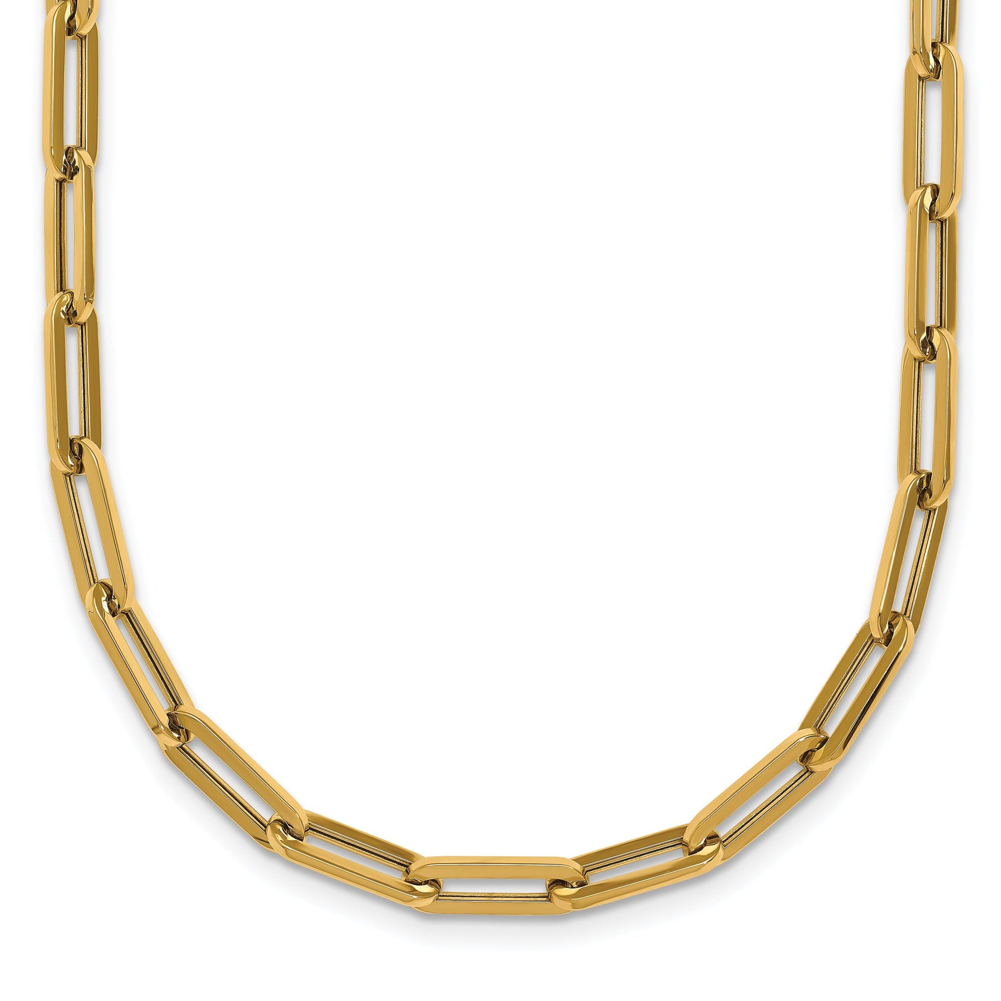 14k Polished 4mm Paperclip Link 18 inch Necklace Main image