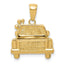 14K Gold Just Married Pendant with Polished and Textured Finish