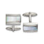 Mother of Pearl Rectangle Cufflinks in Stainless Steel