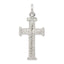 Sterling Silver 925 Diamond-Cut Cross Pendant with Polished Finish & Anti-Tarnish Coating