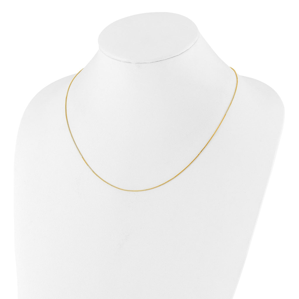 Adjustable Box Chain in Gold-Plated Sterling Silver