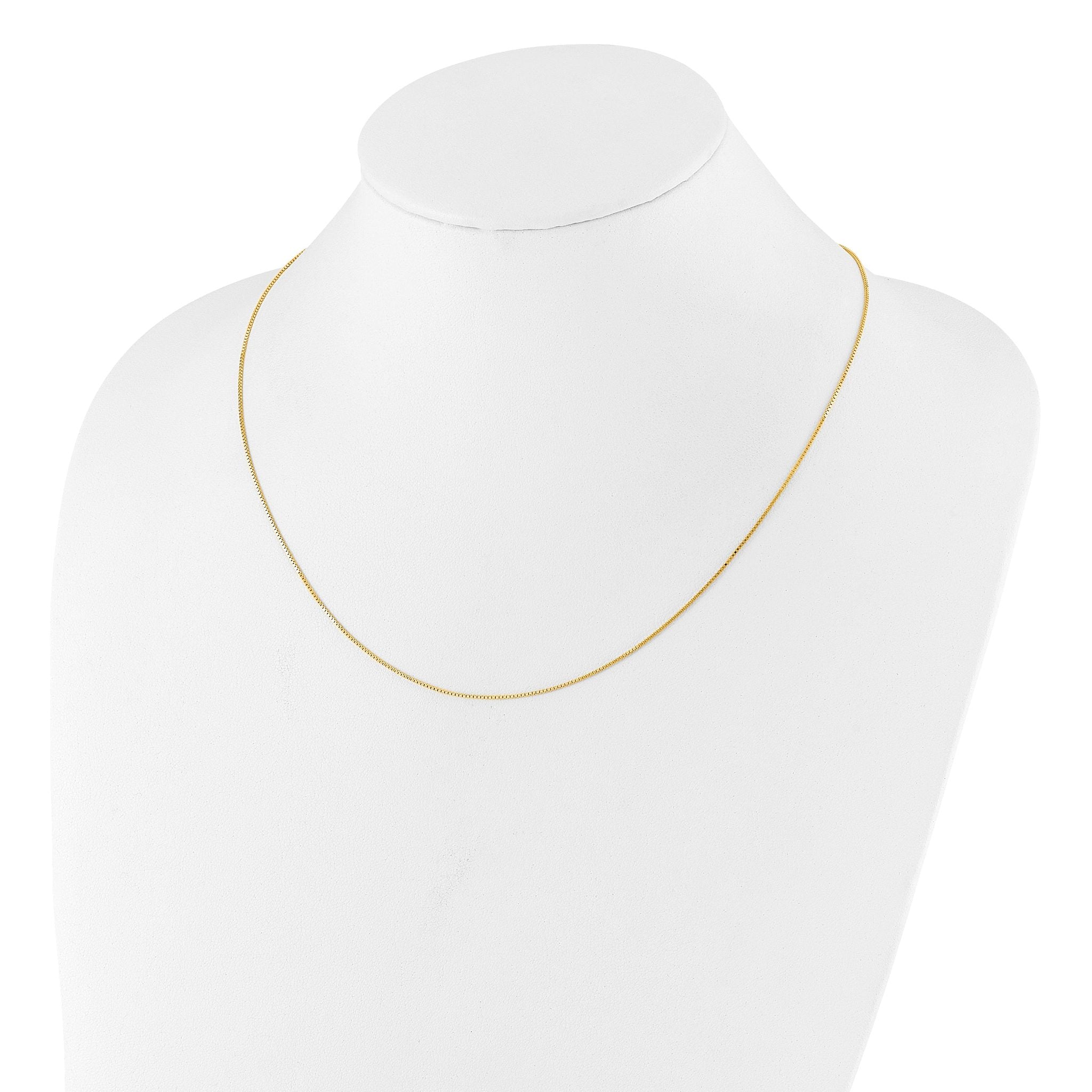 Adjustable Box Chain in Gold-Plated Sterling Silver