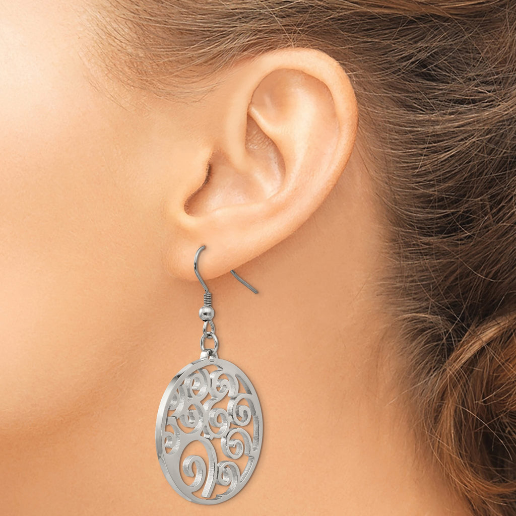 Stainless Steel Polished Drop Dangle Earrings for Women