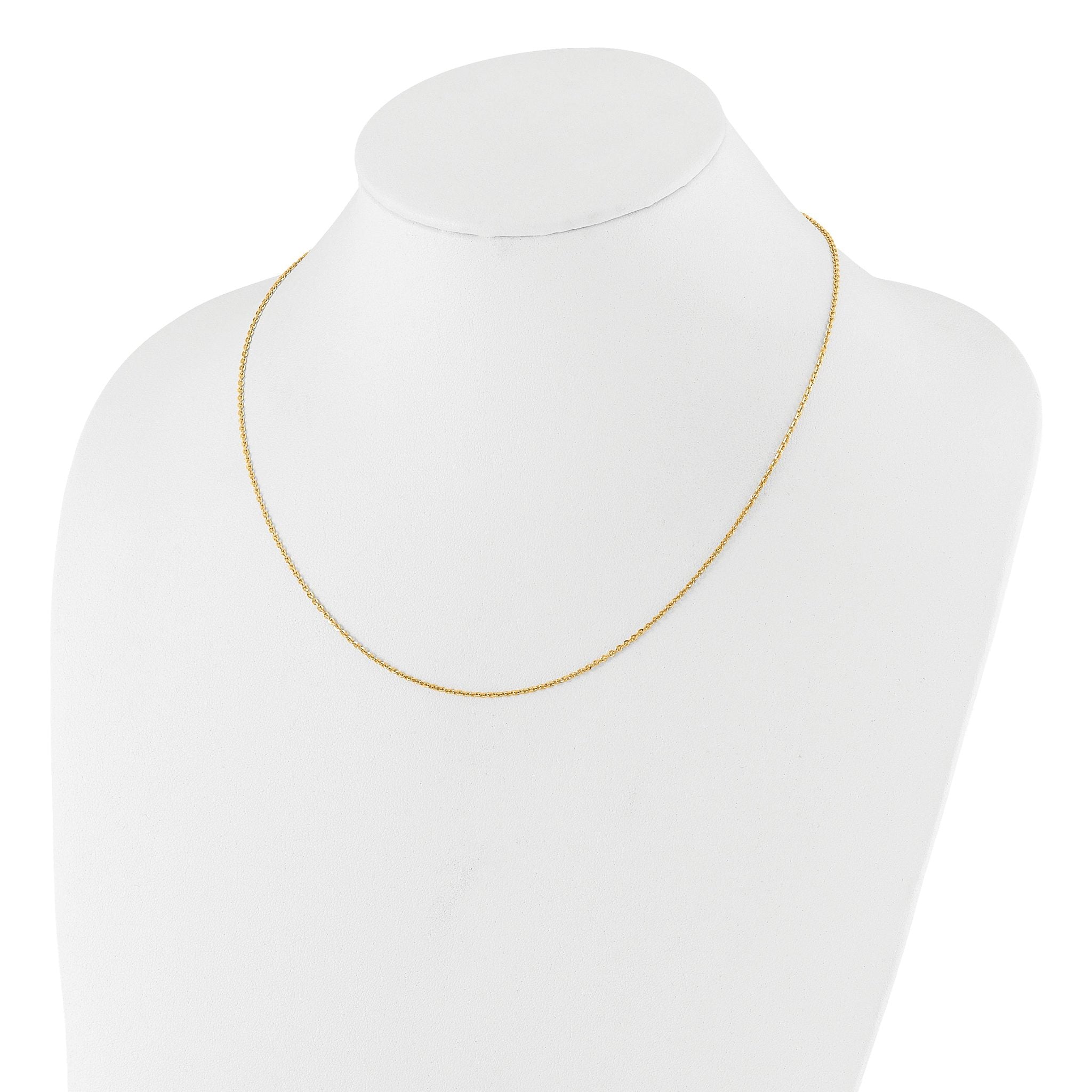 Sterling Silver Gold-plated Adjustable 1.75mm Cable Chain