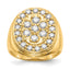 14k 2 carat AAA Diamond Mens Cluster Ring