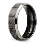 Beveled-Edge Comfort-Fit Wedding Band in Titanium, 7mm