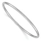 14K White Gold Polished Bangle Slip-On for Women by Sophia Jewelers