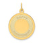 14K Gold Engravable Anniversary Charm with Polished Laser Design