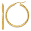 10k Diamond-cut 3mm Round Hoop Earrings