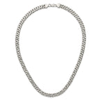 Sophia Jewelers Men's Polished Stainless Steel 24 Curb Chain Necklace