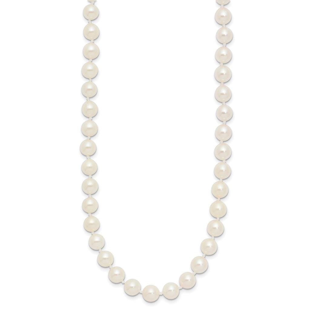 14k 6-7mm White Round Akoya Saltwater Cultured Pearl Necklace