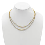 14k 14 7/8 carat Certified Lab Grown Diamond VS+ F+ Complete 18 inch Graduated Layered Tennis Necklace