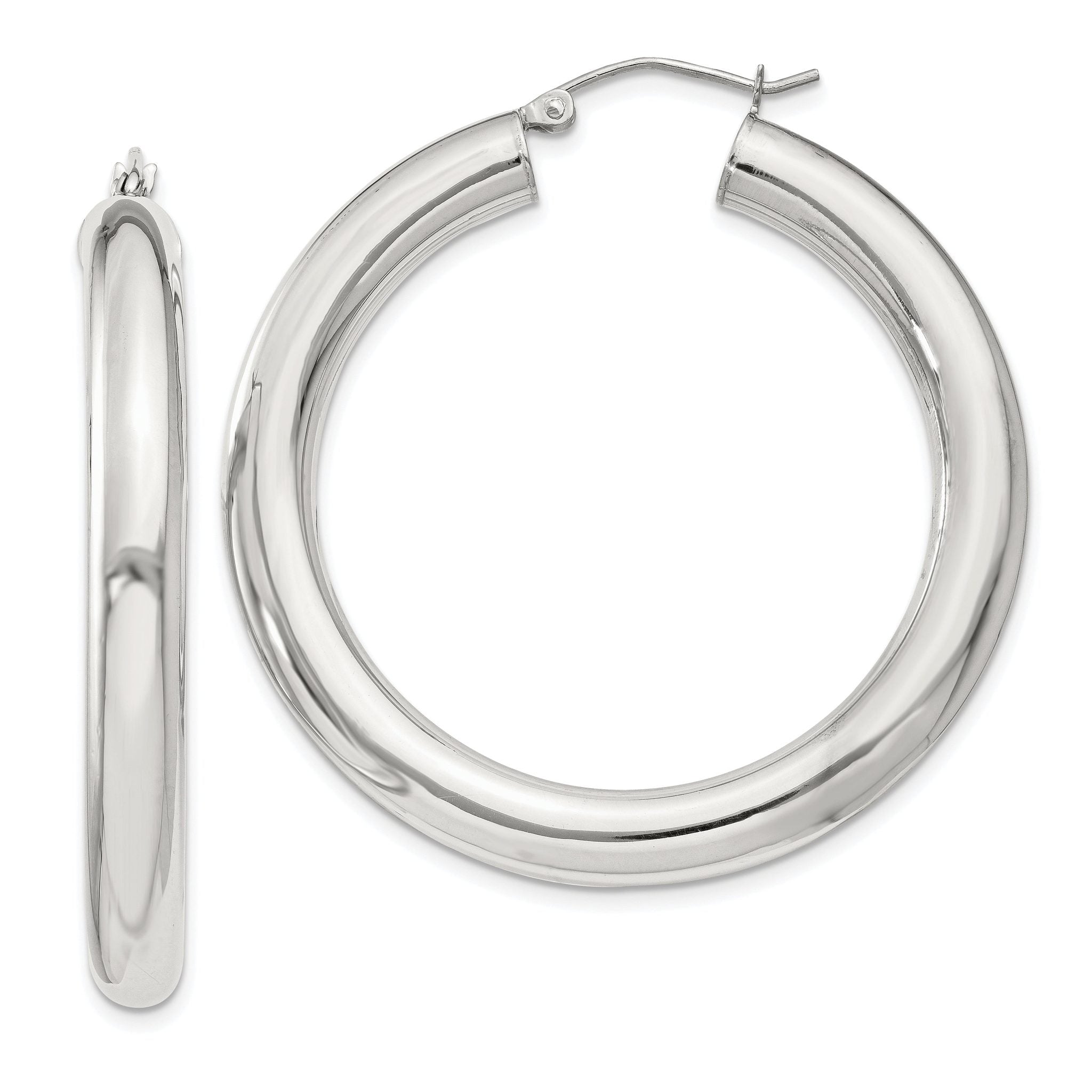 Sterling Silver 5mm Round Hoop Earrings Main image
