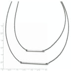 Sophia Jewelers Elegant 925 Sterling Silver Double Strand Necklace