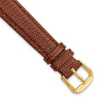 Havana Lizard-Grain Leather Watch Band in Brown, 16mm