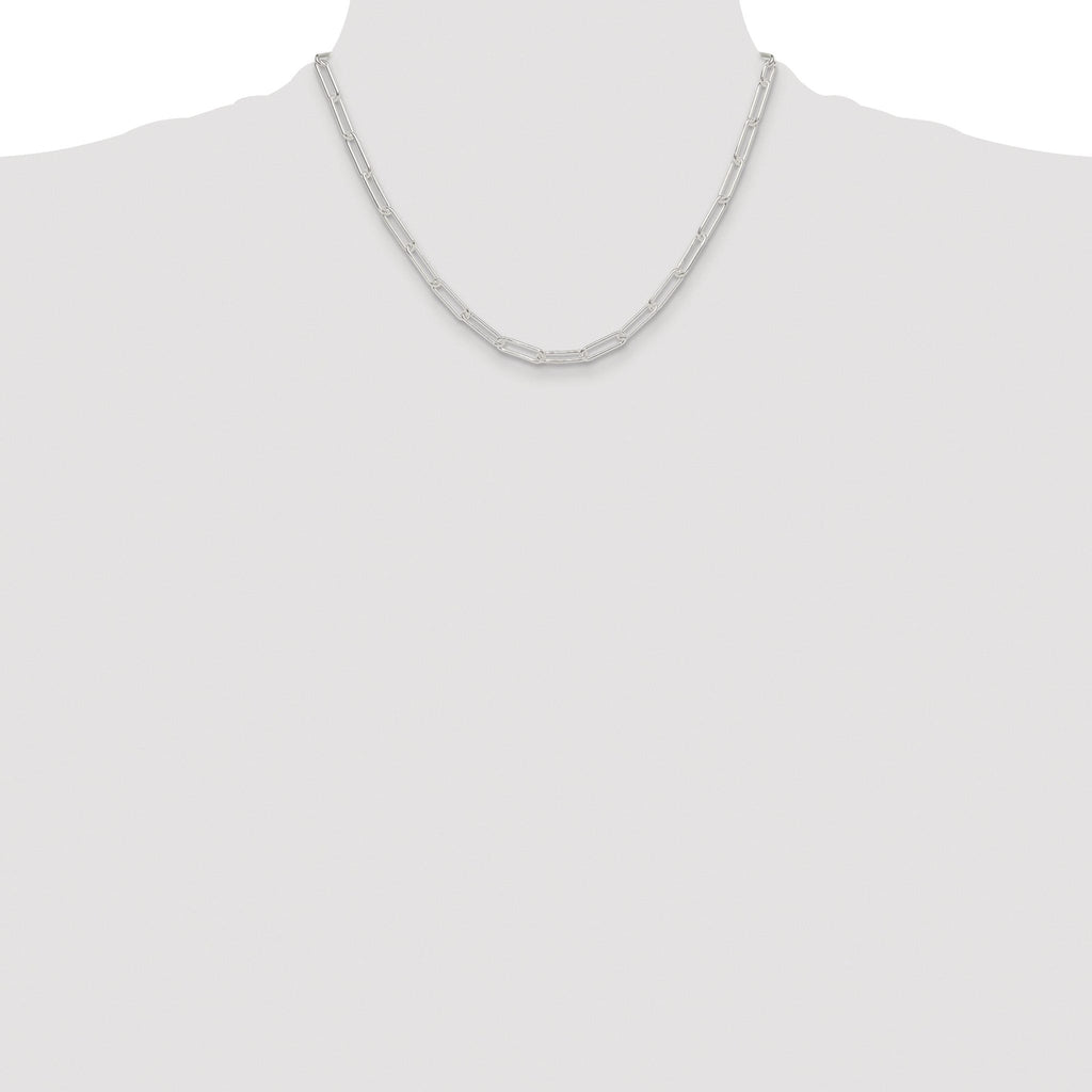 Paperclip Chain Necklace in Sterling Silver, 4.5mm