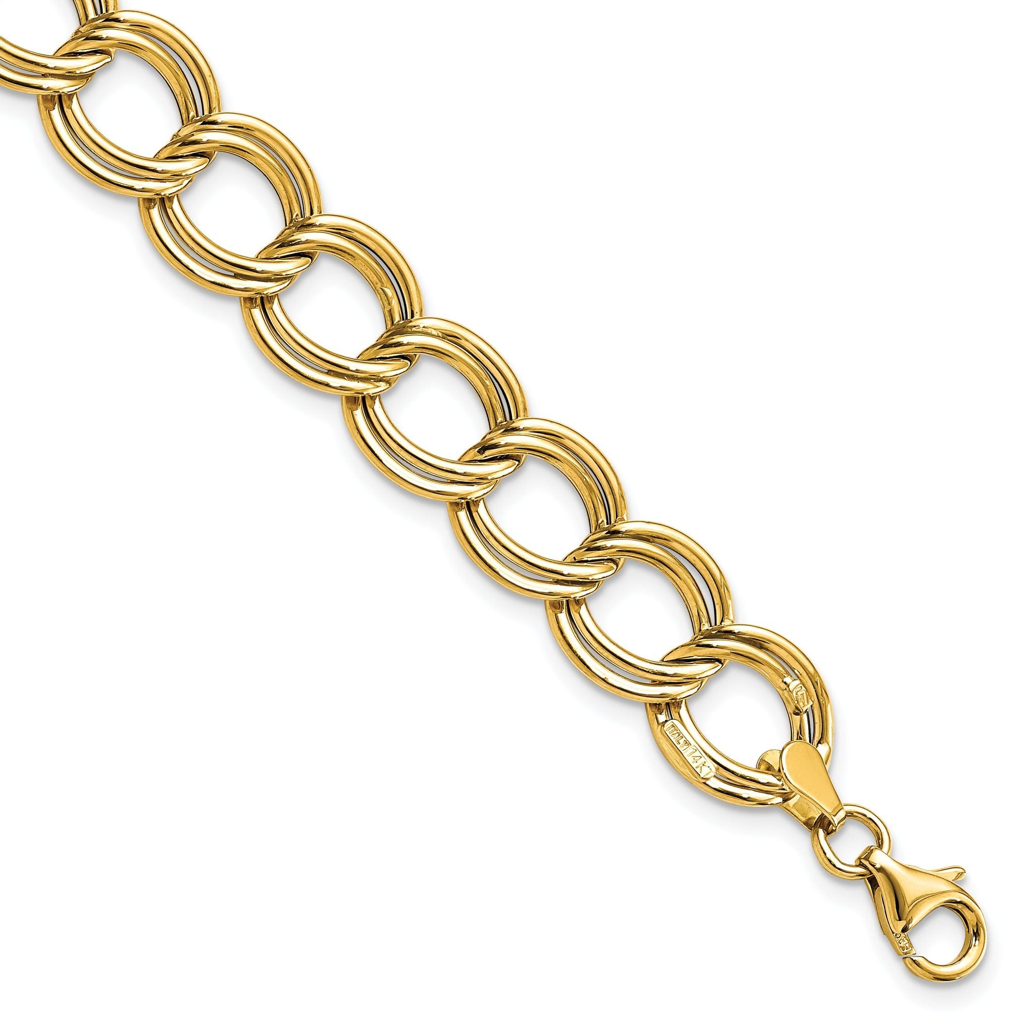 14k Polished Double Link Bracelet Main image