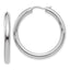 Sophia Jewelers Sterling Silver Rhodium-Plated Hoop Earrings Polished Elegant Design