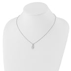 Sophia Jewelers Sterling Silver Diamond Necklace with Rhodium Plating