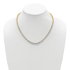 14k 16 1/3 carat Lab Grown Diamond VS/SI+ G+ Complete Round 18 inch Graduated Tennis Necklace