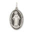 Sophia Jewelers Sterling Silver Antiqued Miraculous Medal Pendant 3D Design