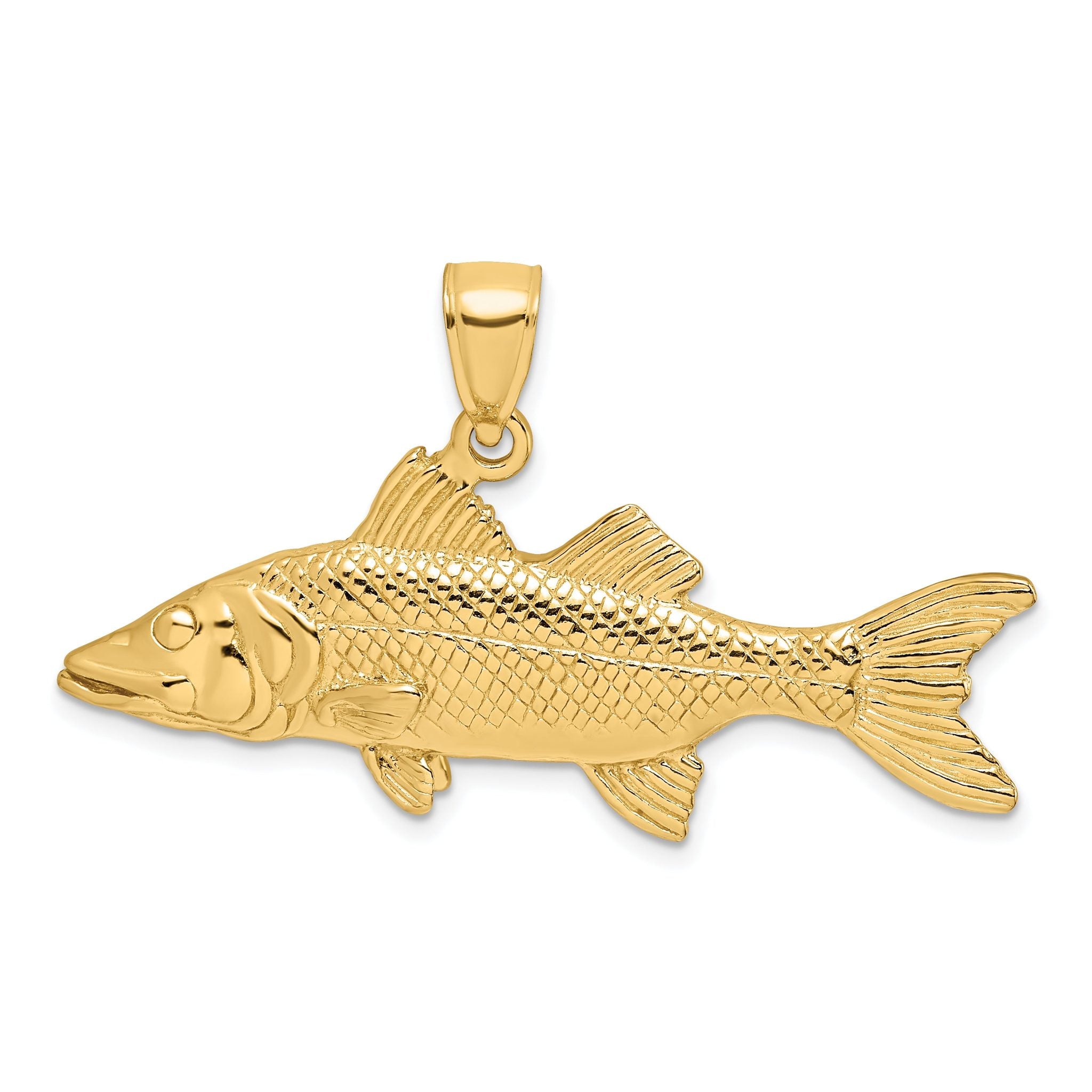 14K 3-D Snook Fish Charm Main image