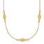 14K Gold Polished Fancy Beaded Necklace with Diamond-Cut Elegance