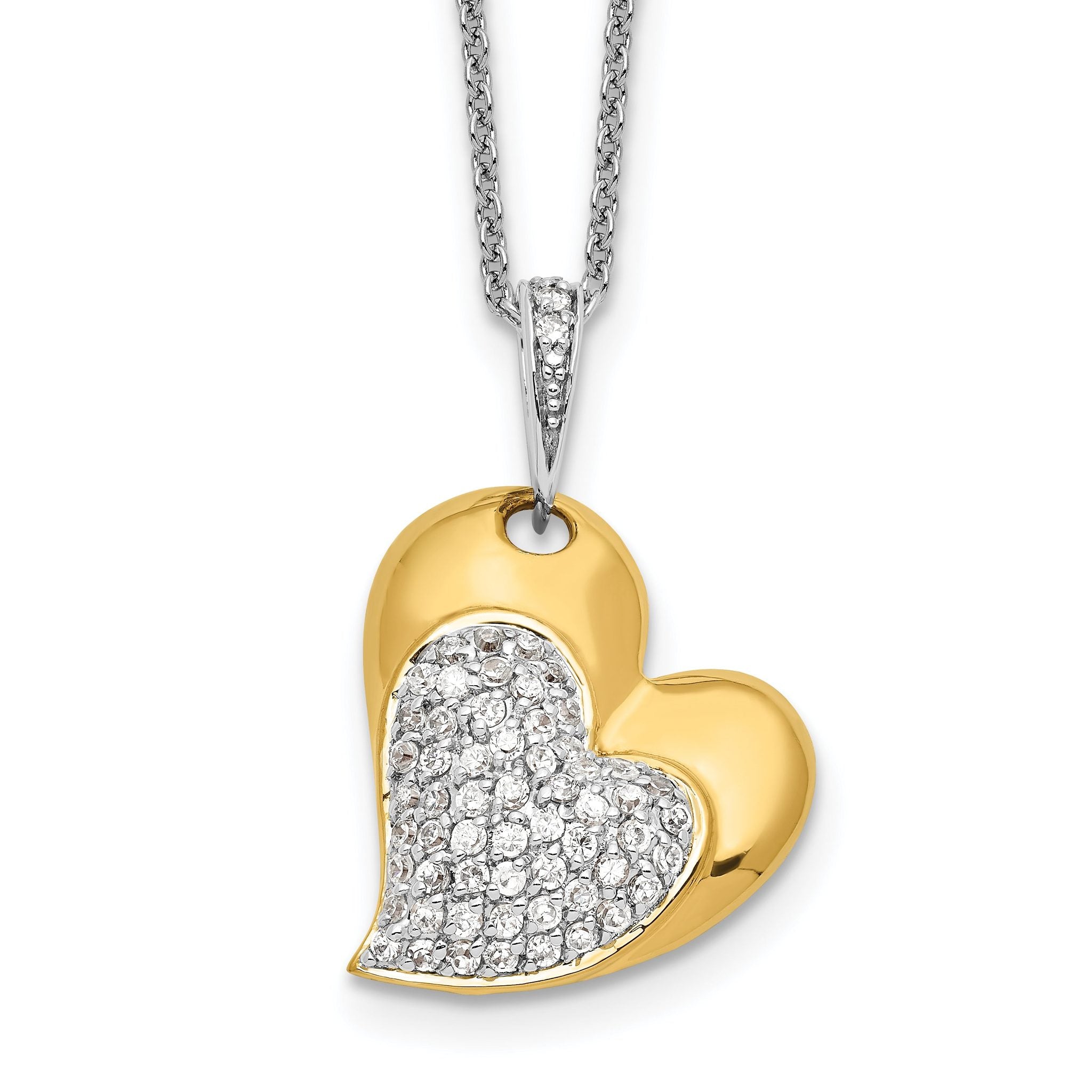 Sentimental Expressions Sterling Silver Gold-plated Blessed Beyond Measure 18in Necklace Main image