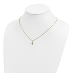 10K Tri-Color Black Hills Gold Cross Necklace with Polished Finish