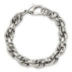 Chisel Stainless Steel Polished 8.5 inch Oval Link Bracelet